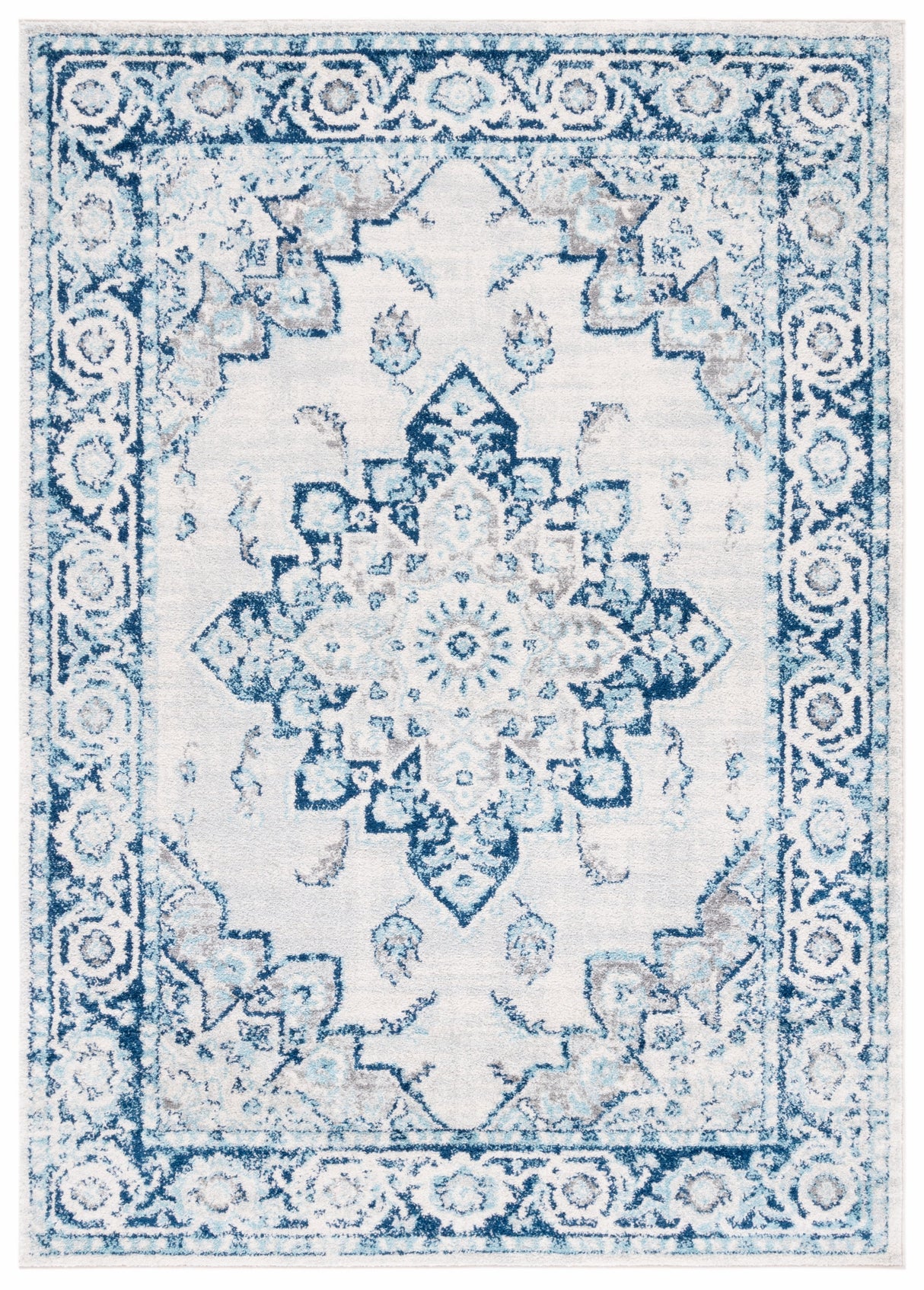 Safavieh Tulum Tul279B Ivory/Blue Rug.