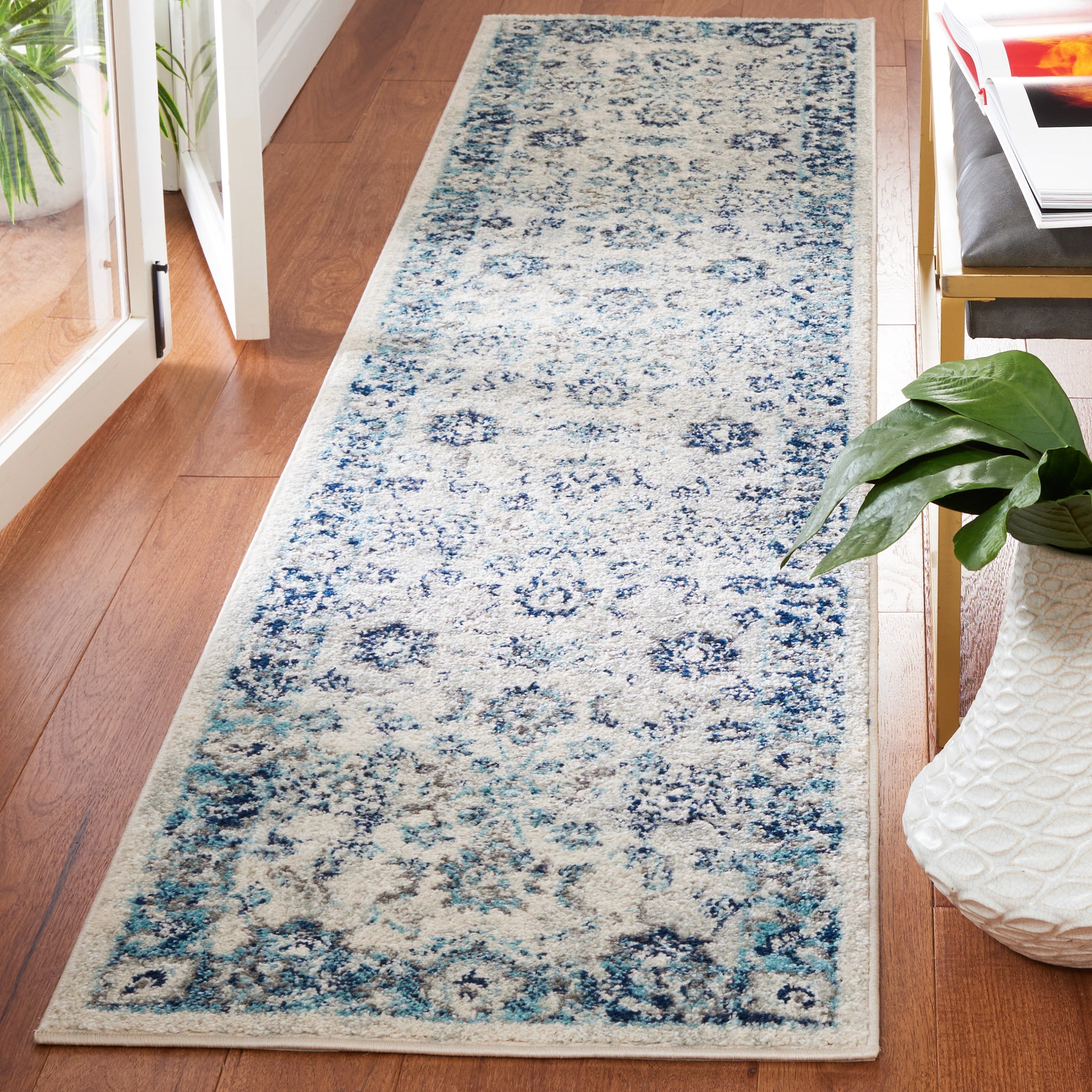 Safavieh Tulum Tul281B Ivory/Blue Area Rug