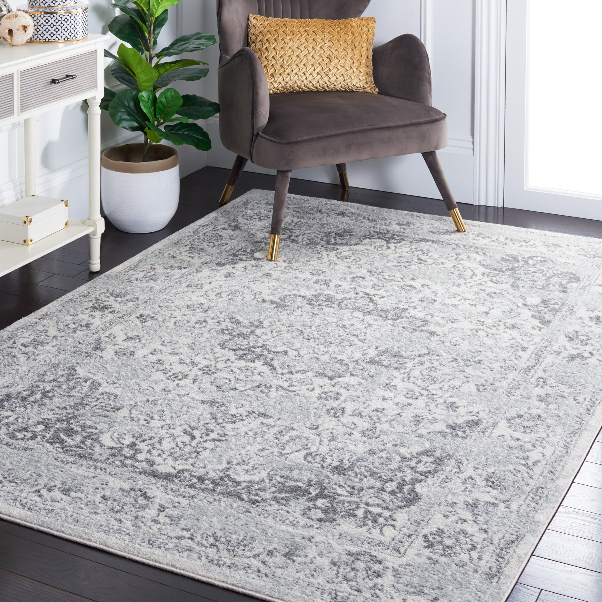 Safavieh Tulum Tul282C Ivory/Grey Area Rug