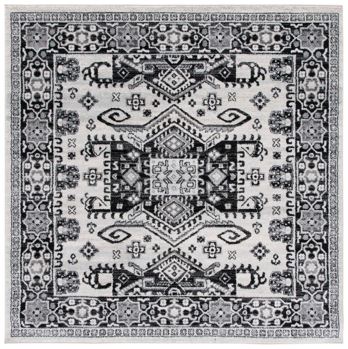Safavieh Tulum Tul285A Ivory/Black Rug.