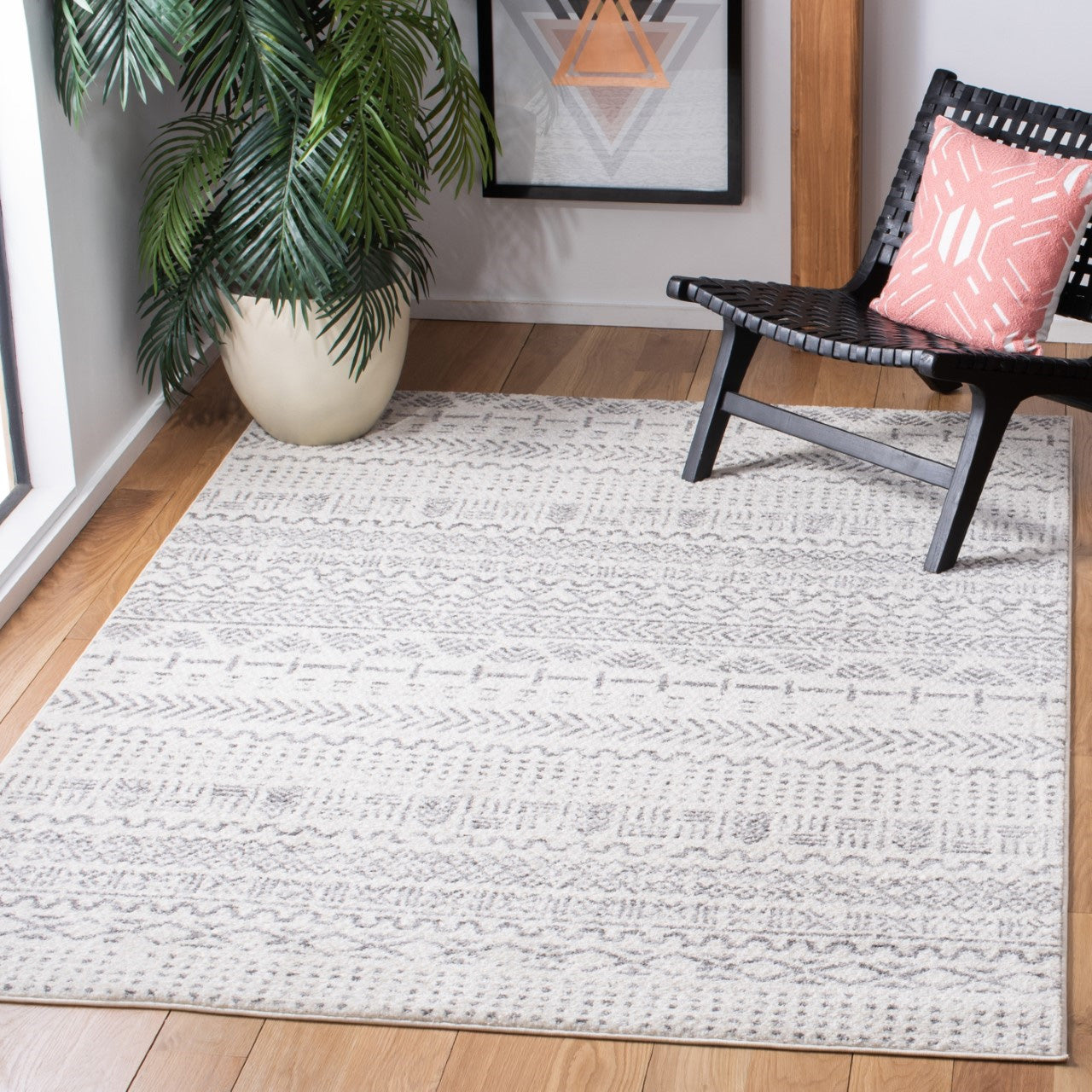 Safavieh Tulum Tul624A Ivory/Grey Area Rug