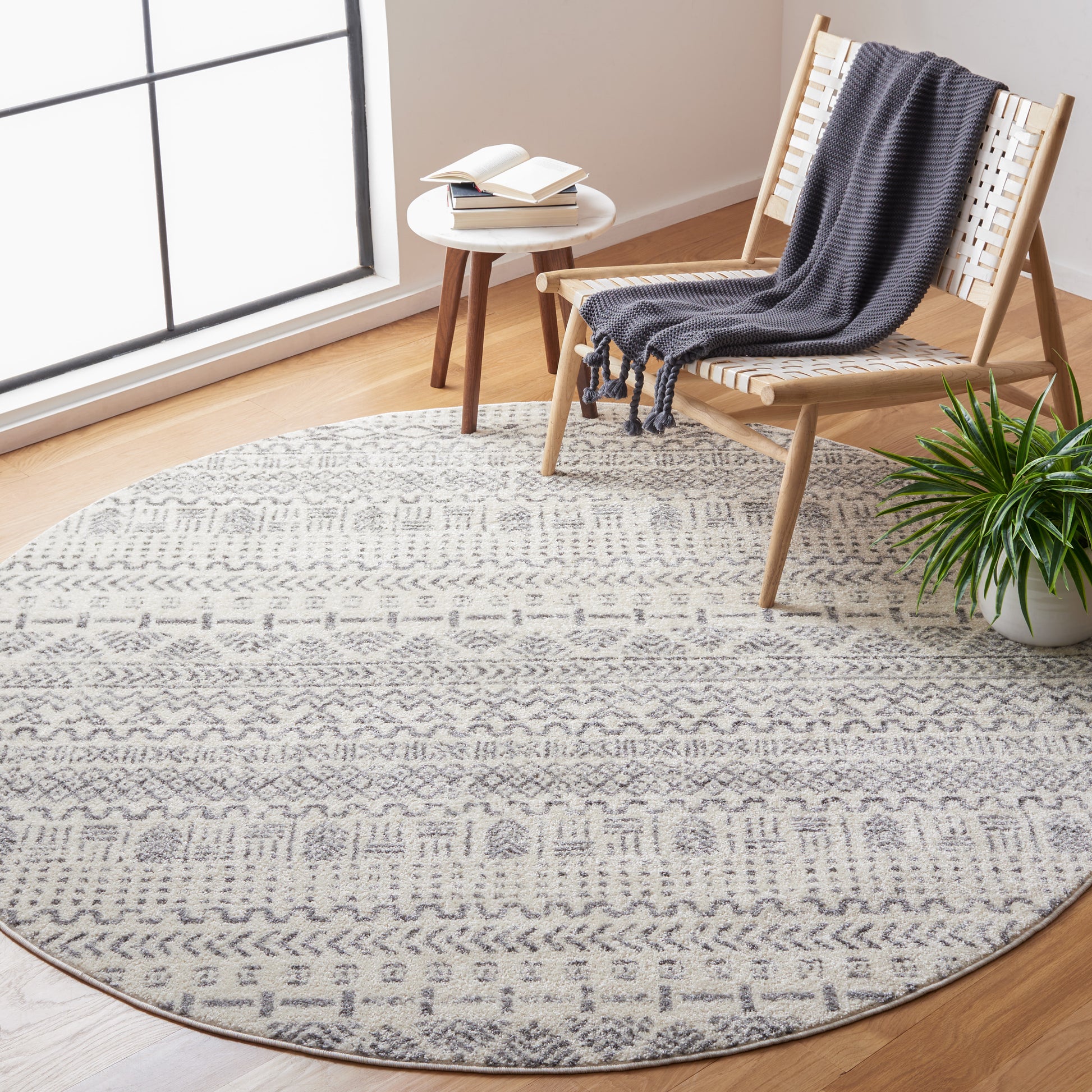 Safavieh Tulum Tul624A Ivory/Grey Area Rug