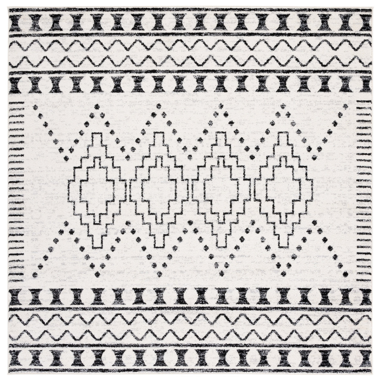 Safavieh Tulum Tul646Z Black/Ivory Rug.