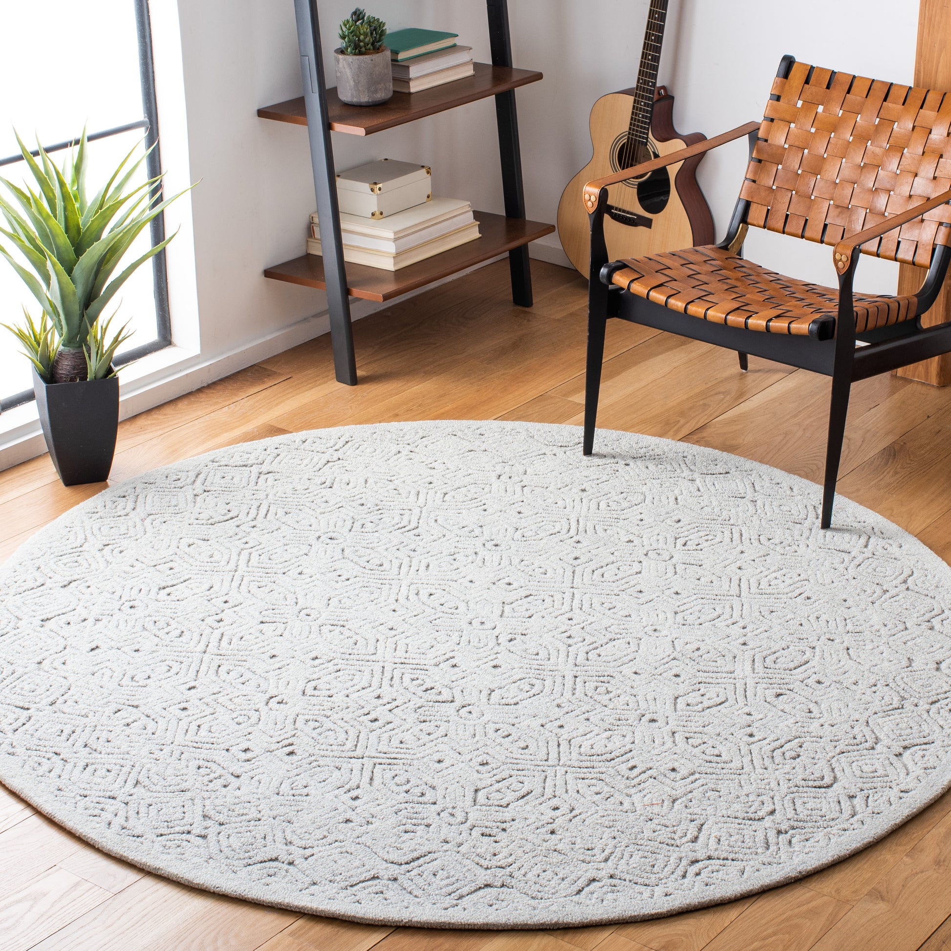 Safavieh Textural Txt101G Silver Area Rug