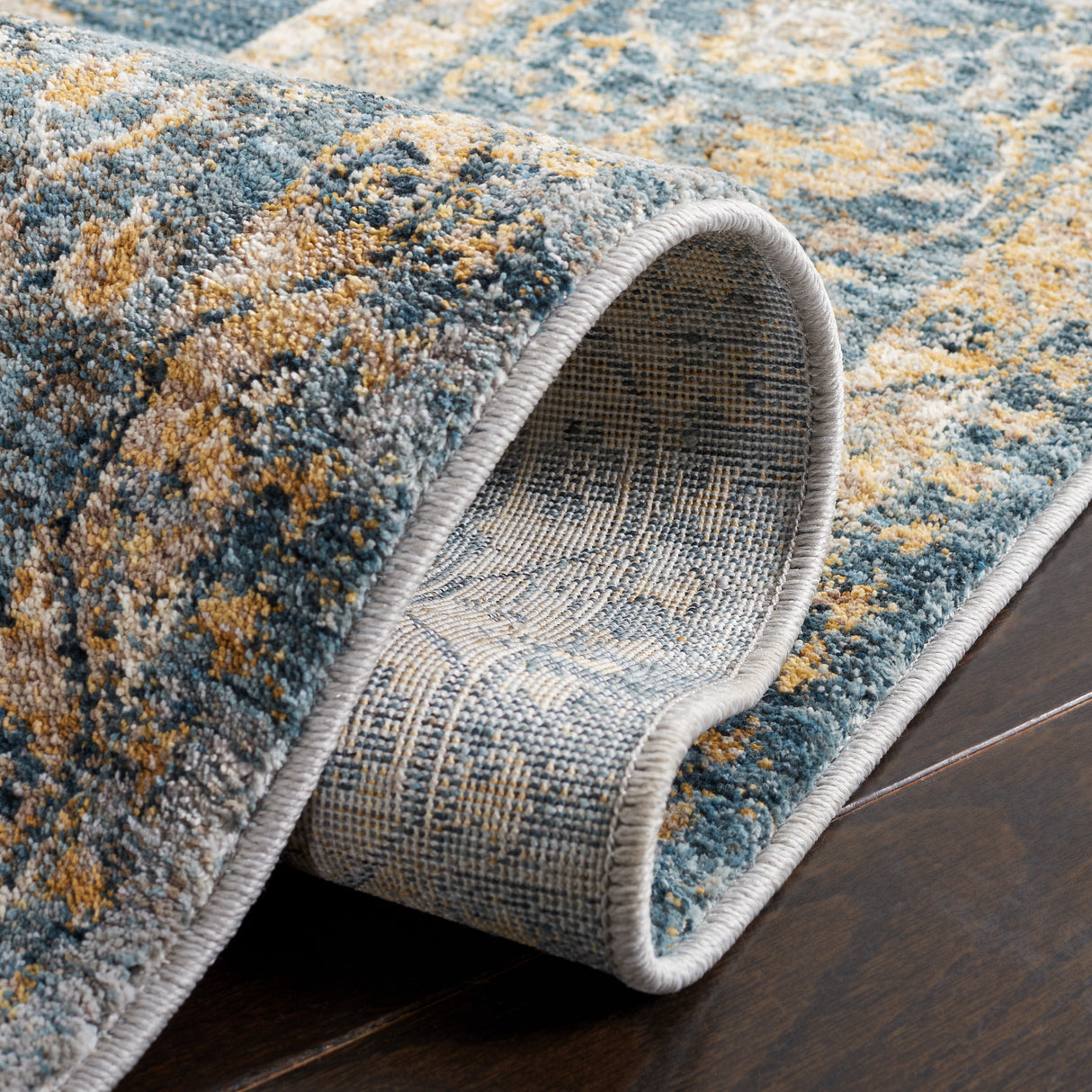 Safavieh Valencia Val564M Blue/Gold Rugs.