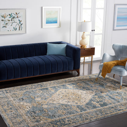 Safavieh Valencia Val564M Blue/Gold Area Rug