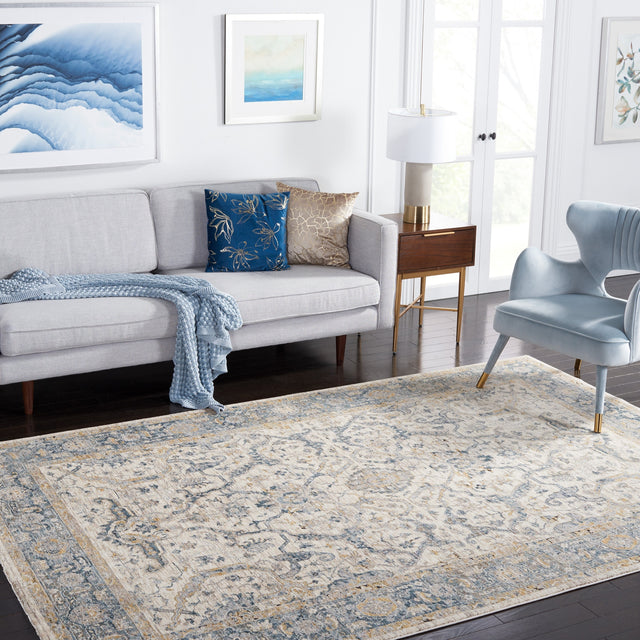 Safavieh Valencia Val566A Ivory/Blue Rugs.