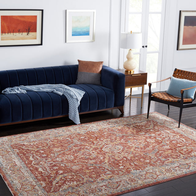 Safavieh Valencia Val566P Rust/Teal Rugs.