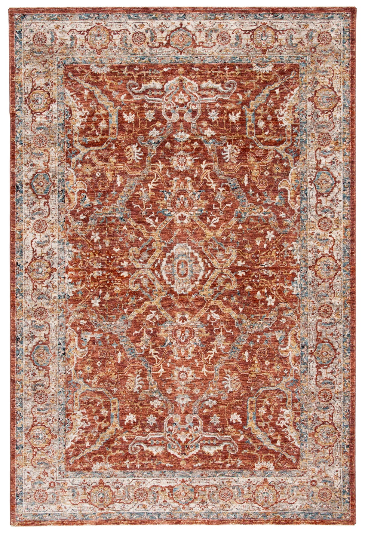 Safavieh Valencia Val566P Rust/Teal Rugs.
