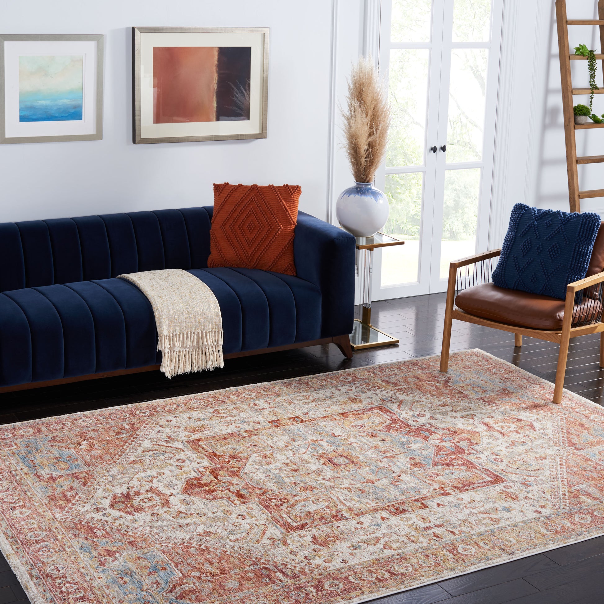 Safavieh Valencia Val568B Ivory/Rust Area Rug