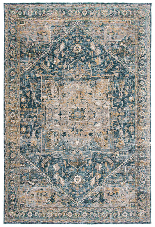 Safavieh Valencia Val568M Dark Blue/Yellow Area Rug