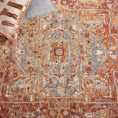 Safavieh Valencia Val568P Rust/Aqua Area Rug