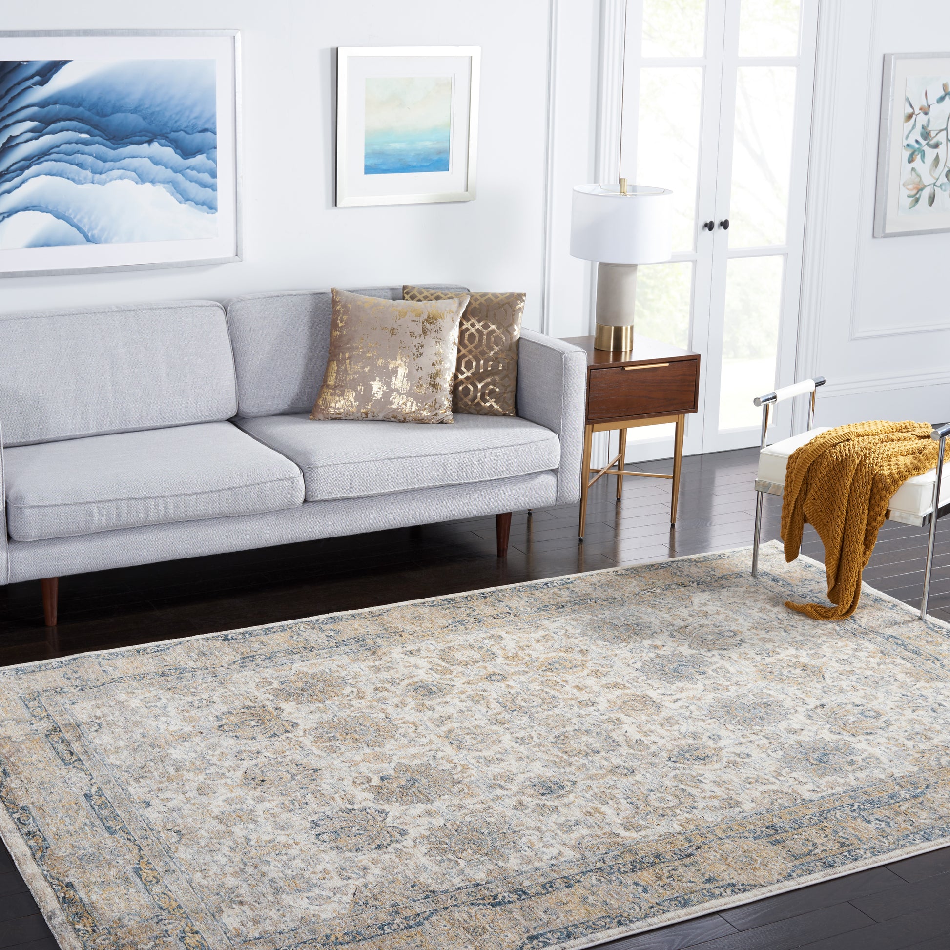 Safavieh Valencia Val570A Ivory/Blue Area Rug