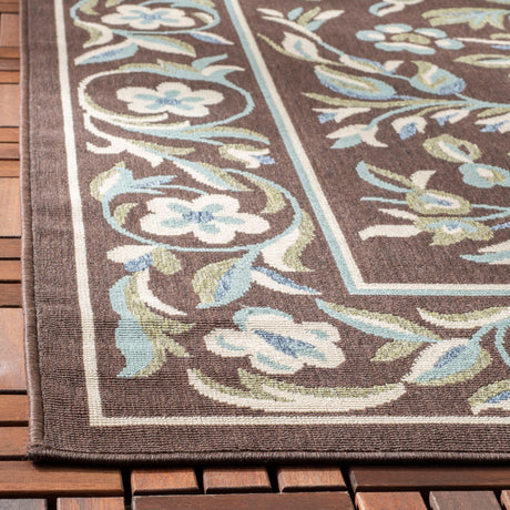 Safavieh Veranda Ver011 Chocolate/Aqua Rugs.