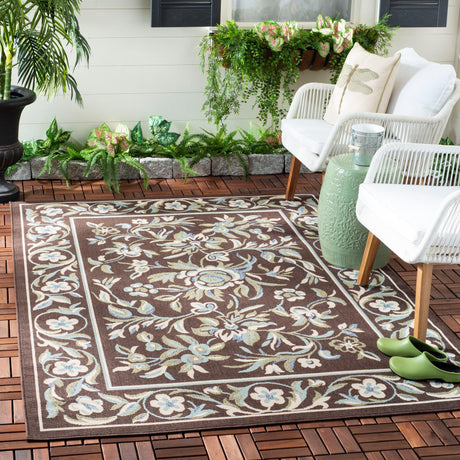 Safavieh Veranda Ver011 Chocolate/Aqua Rugs.
