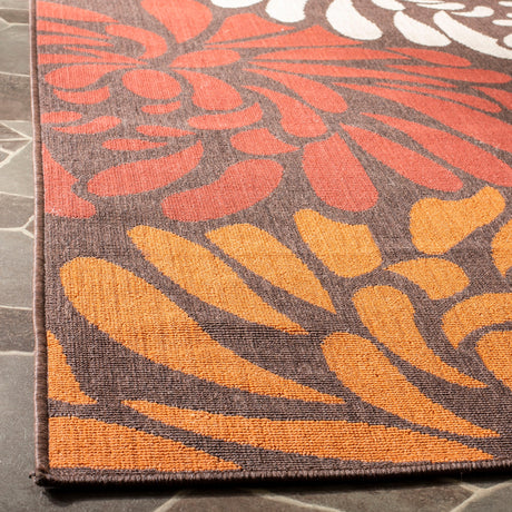 Safavieh Veranda Ver049 Chocolate/Terracotta Rug.