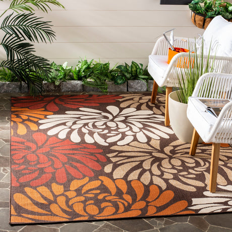 Safavieh Veranda Ver049 Chocolate/Terracotta Rug.
