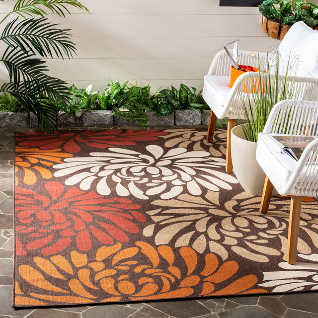 Safavieh Veranda Ver049 Chocolate/Terracotta Rug.