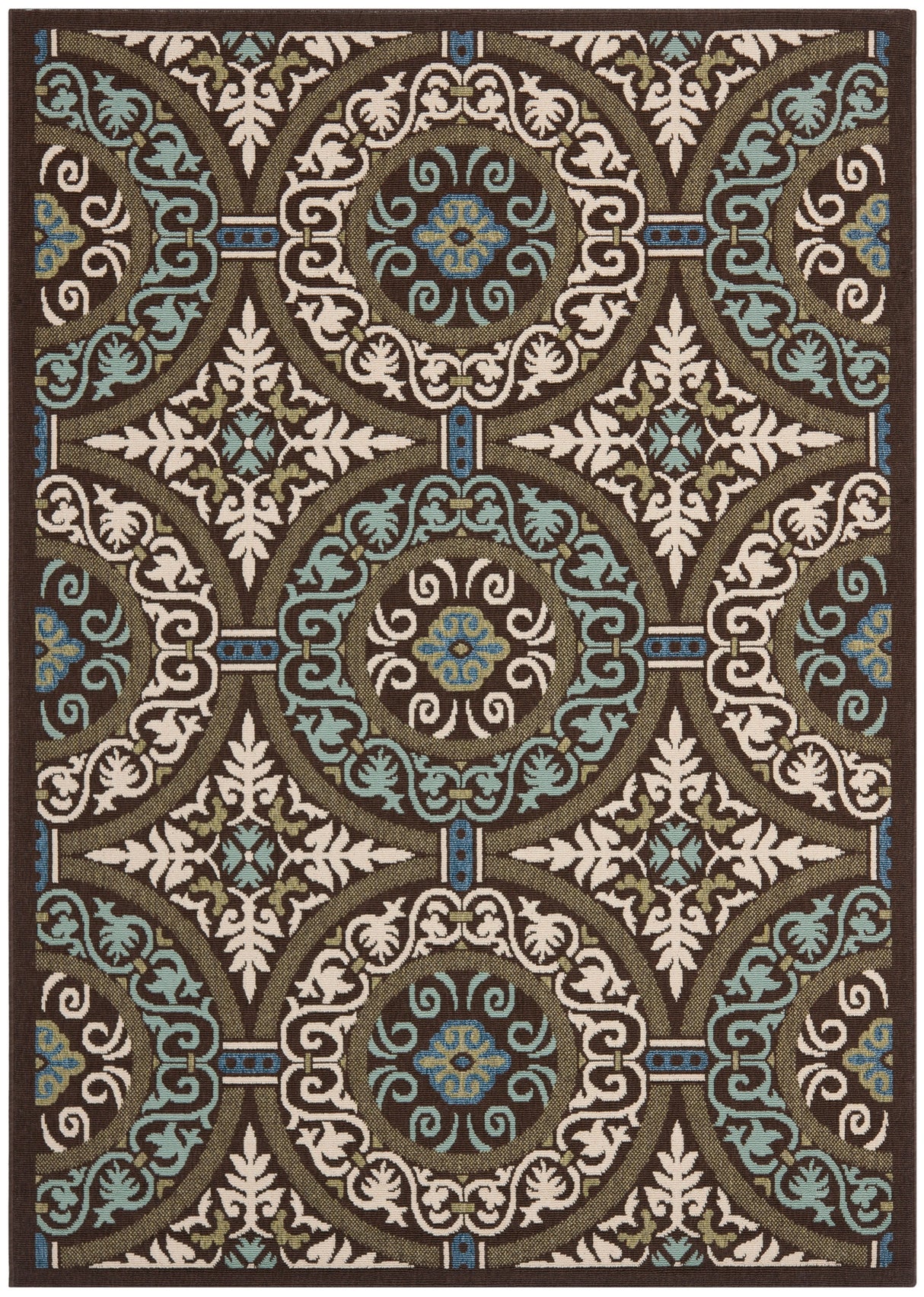Safavieh Veranda Ver055 Chocolate/Cream Rug.