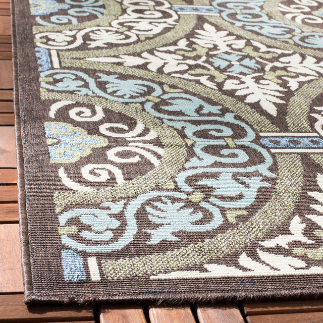 Safavieh Veranda Ver055 Chocolate/Cream Rug.