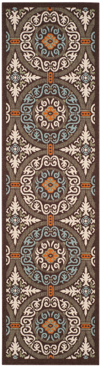 Safavieh Veranda Ver055 Chocolate/Aqua Area Rug