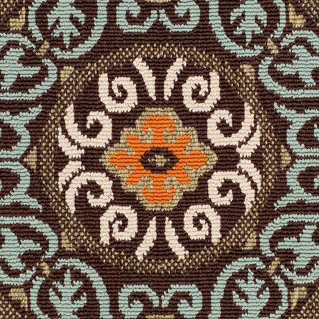 Safavieh Veranda Ver055 Chocolate/Aqua Rug.
