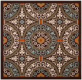 Safavieh Veranda Ver055 Chocolate/Aqua Rug.