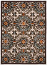 Safavieh Veranda Ver055 Chocolate/Aqua Rug.