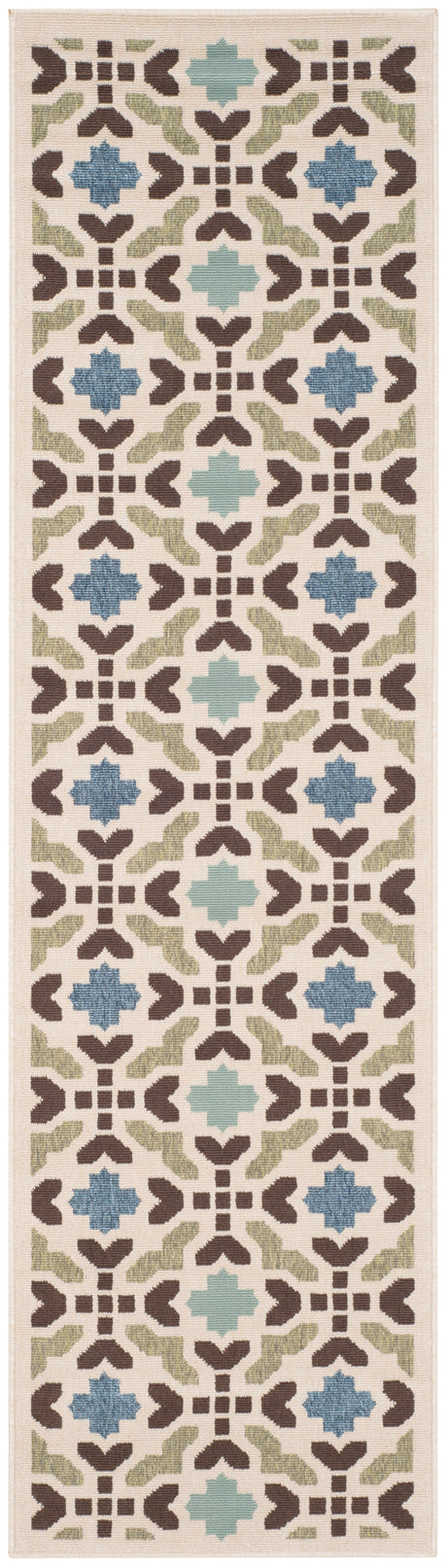 Safavieh Veranda Ver080 Cream/Aqua Rug.