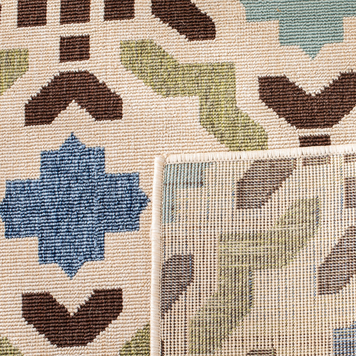Safavieh Veranda Ver080 Cream/Aqua Rug.