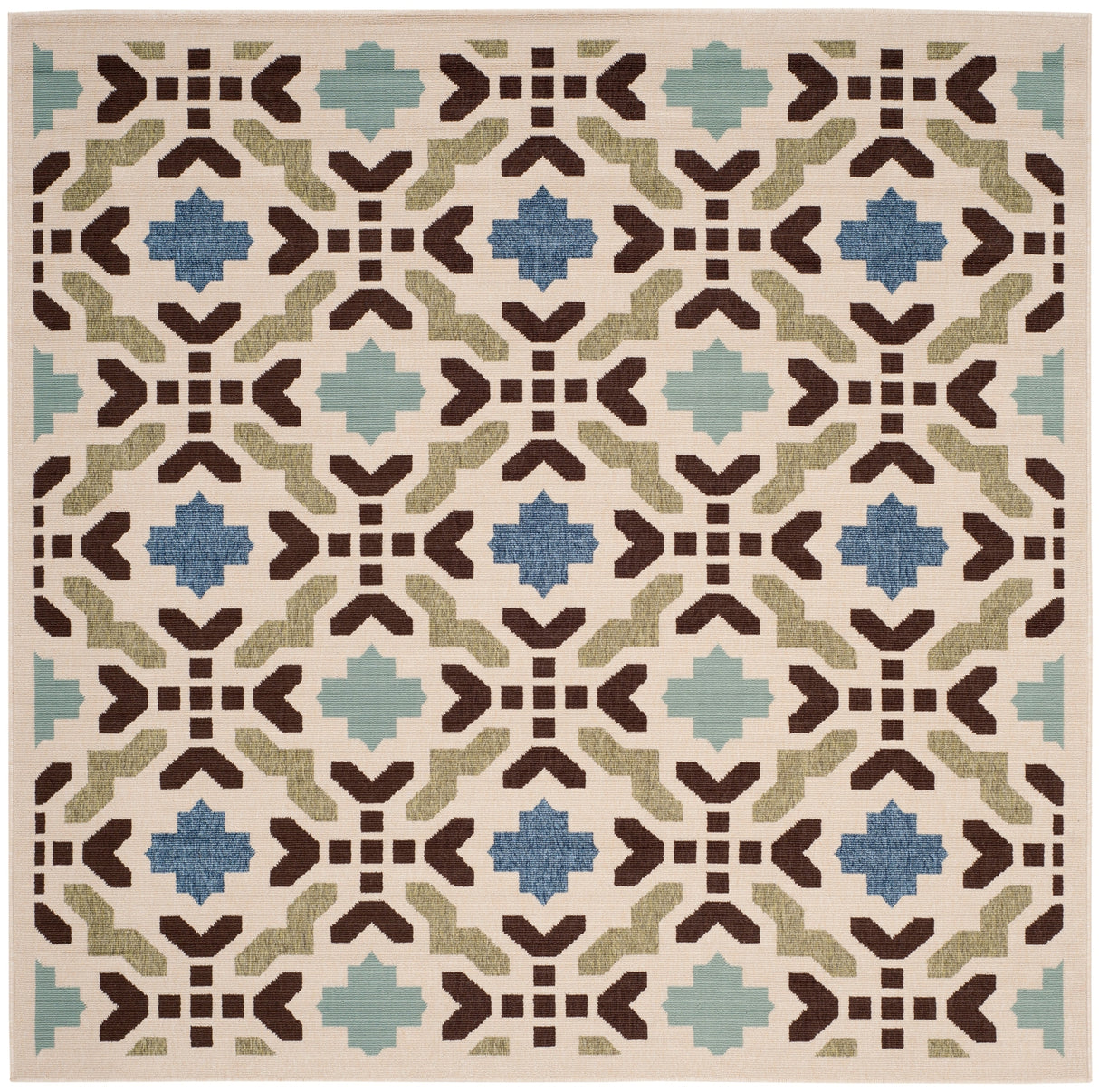 Safavieh Veranda Ver080 Cream/Aqua Rug.