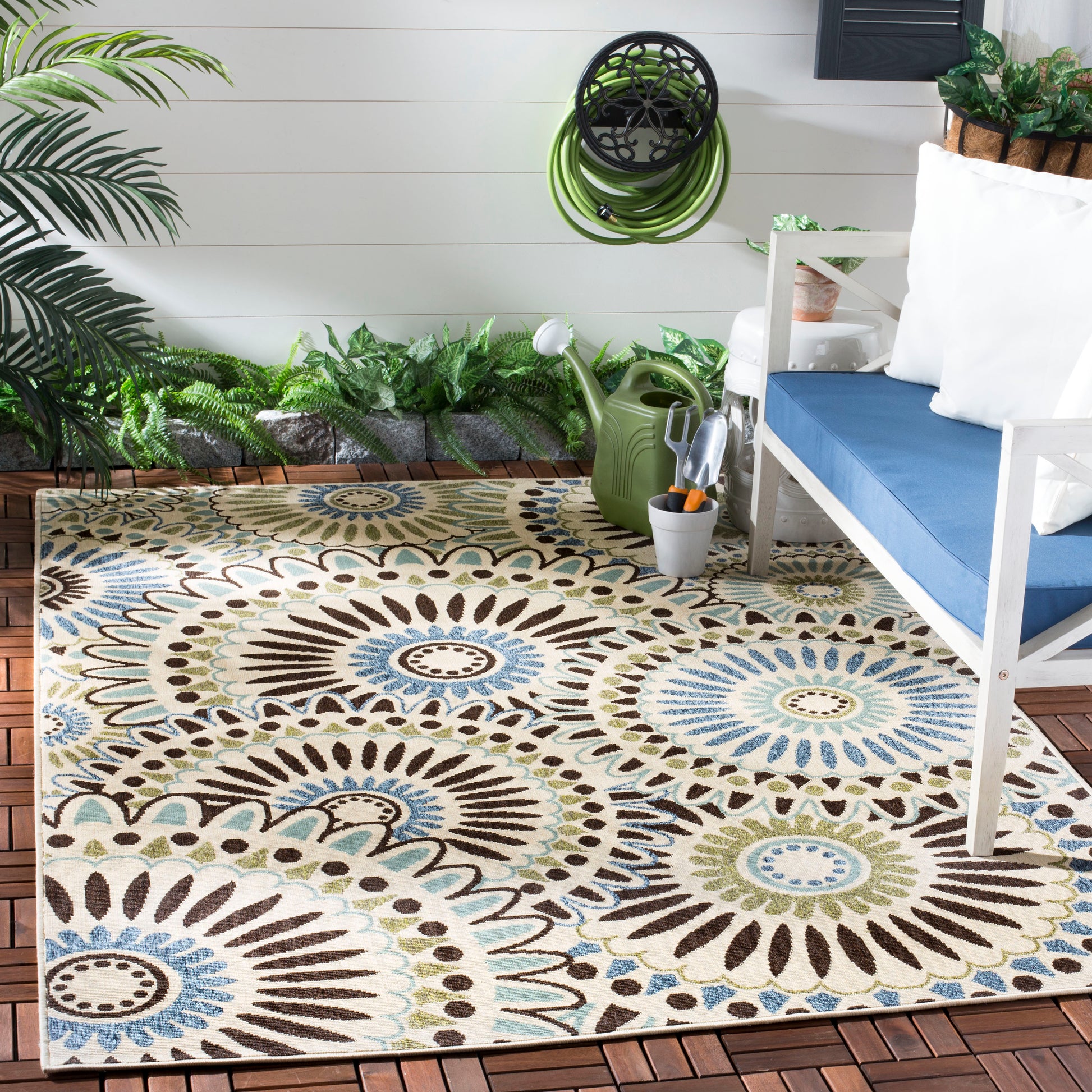 Safavieh Veranda Ver091 Cream/Blue Area Rug