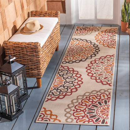 Safavieh Veranda Ver092 Creme/Red Area Rug