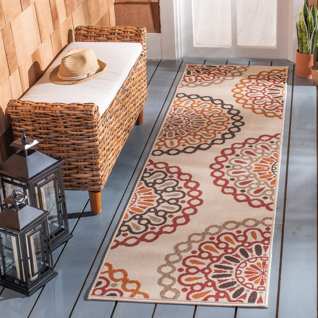 Safavieh Veranda Ver092 Creme/Red Rug.