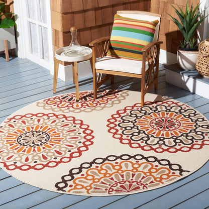 Safavieh Veranda Ver092 Creme/Red Area Rug