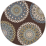 Safavieh Veranda Ver092 Chocolate/Blue Rug.