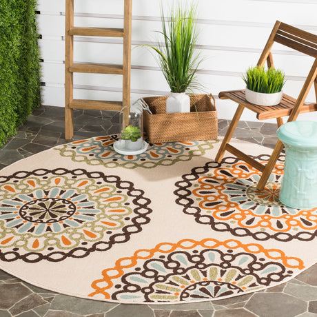 Safavieh Veranda Ver092 Cream/Terracotta Rug.