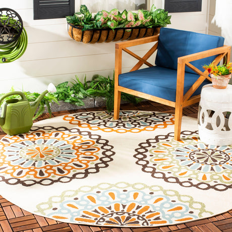 Safavieh Veranda Ver092 Cream/Terracotta Rug.
