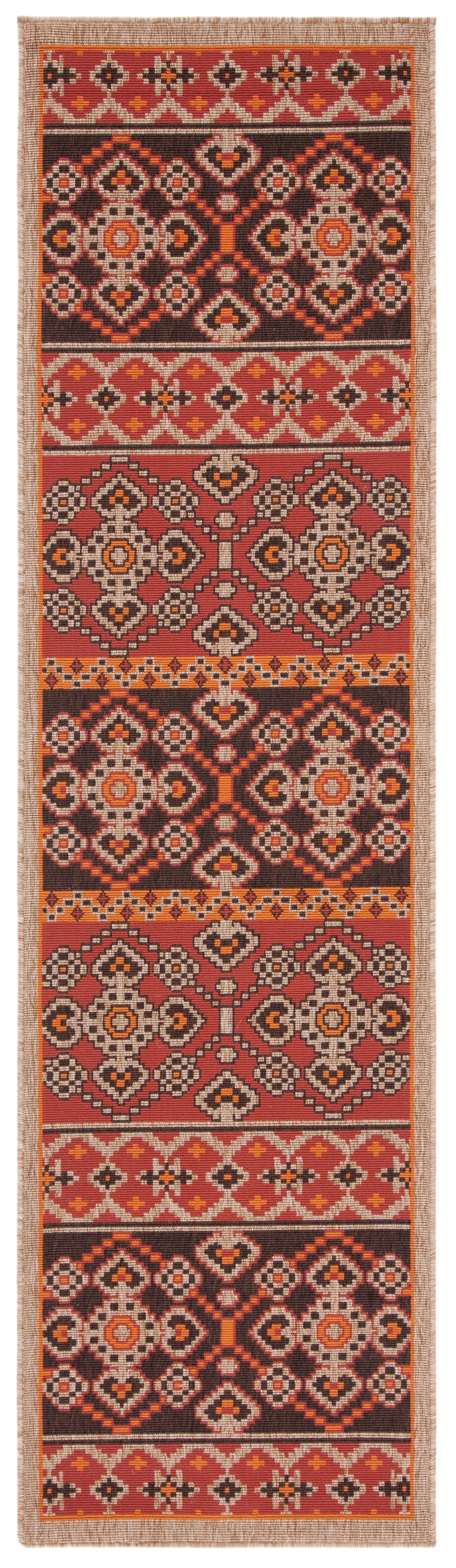 Safavieh Veranda Ver093 Red/Chocolate Area Rug