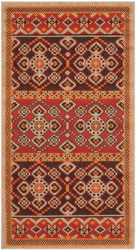 Safavieh Veranda Ver093 Red/Chocolate Rug.