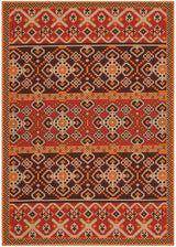 Safavieh Veranda Ver093 Red/Chocolate Rug.