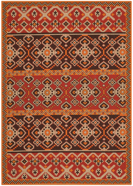 Safavieh Veranda Ver093 Red/Chocolate Rug.