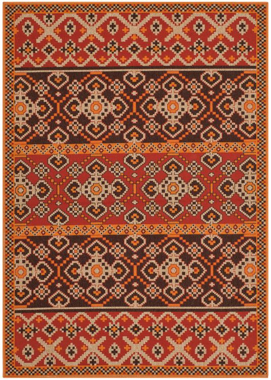 Safavieh Veranda Ver093 Red/Chocolate Area Rug