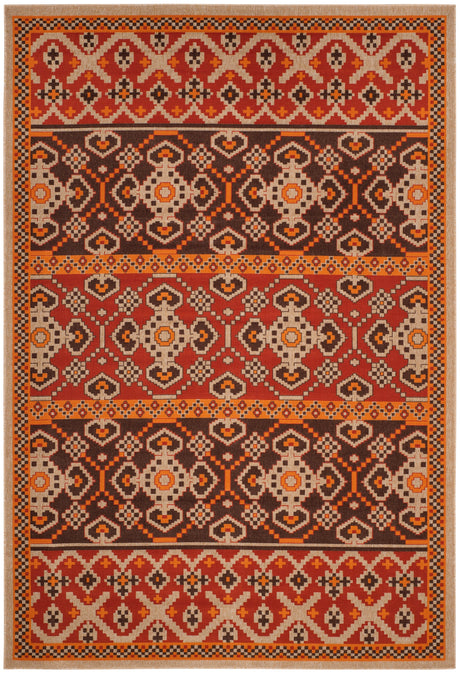 Safavieh Veranda Ver093 Red/Chocolate Rug.