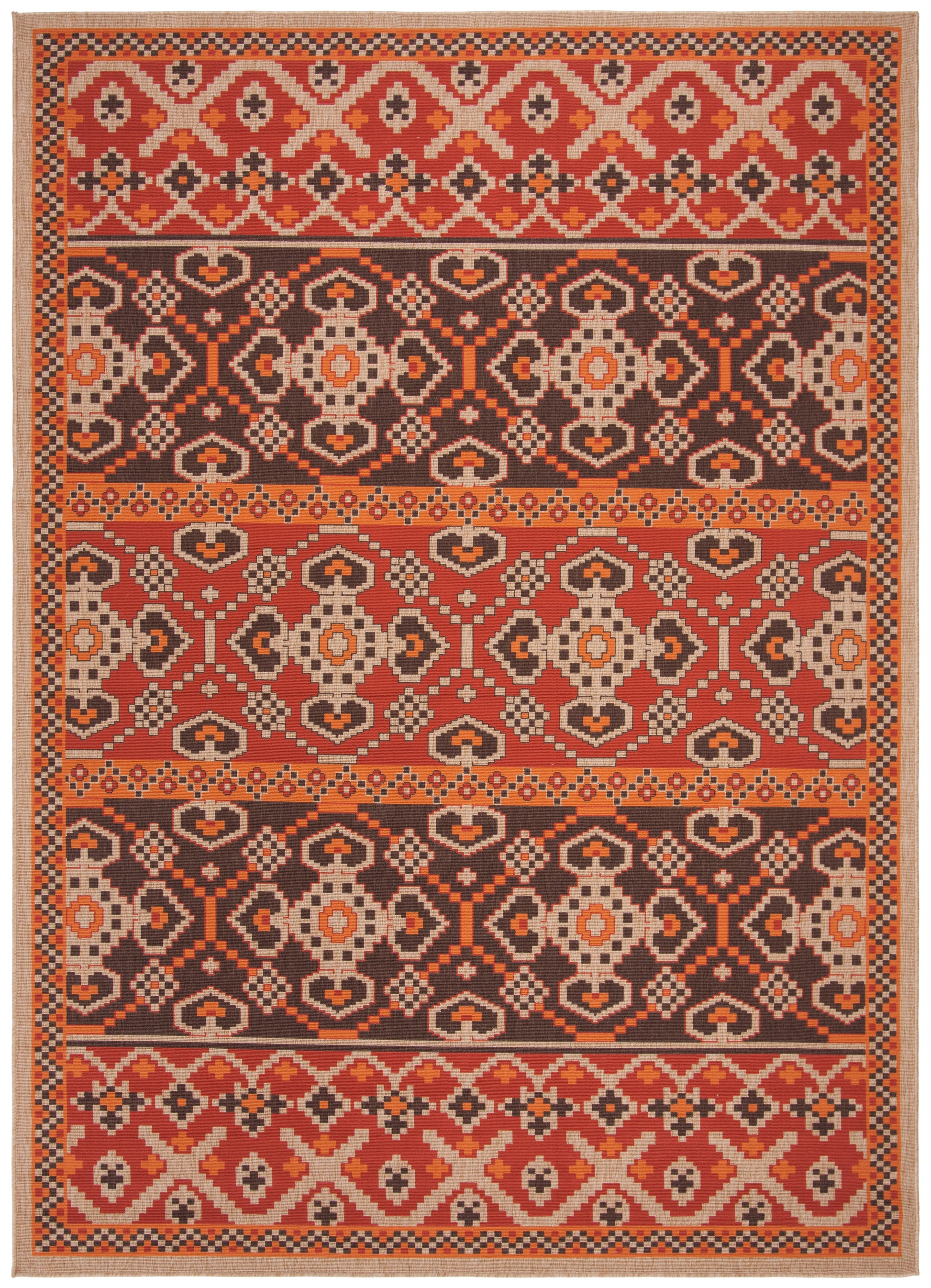 Safavieh Veranda Ver093 Red/Chocolate Area Rug