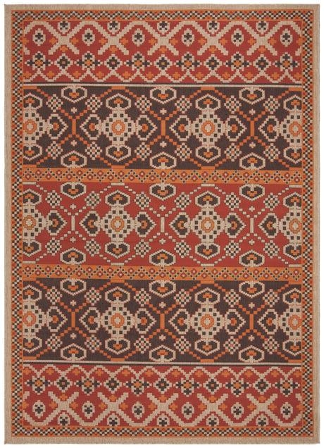 Safavieh Veranda Ver093 Red/Chocolate Rug.