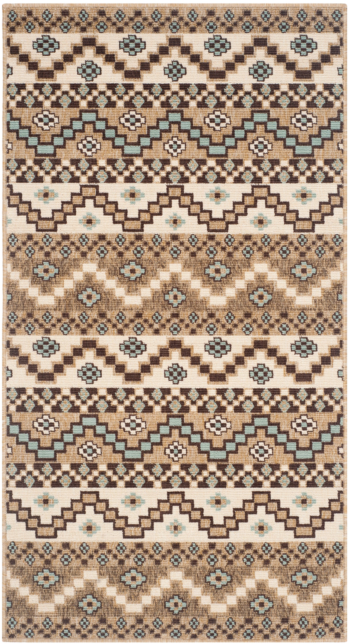 Safavieh Veranda Ver095 Creme/Brown Rug.