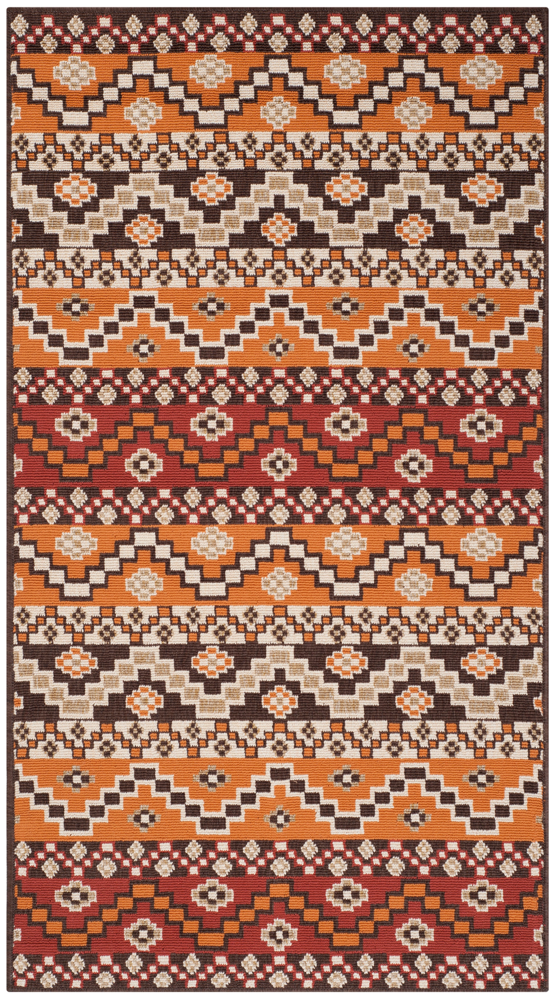 Safavieh Veranda Ver095 Red/Chocolate Area Rug