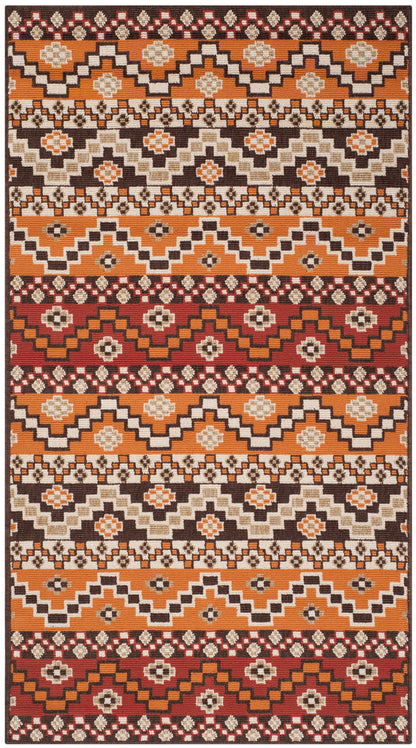 Safavieh Veranda Ver095 Red/Chocolate Area Rug