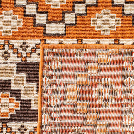 Safavieh Veranda Ver095 Red/Chocolate Rug.